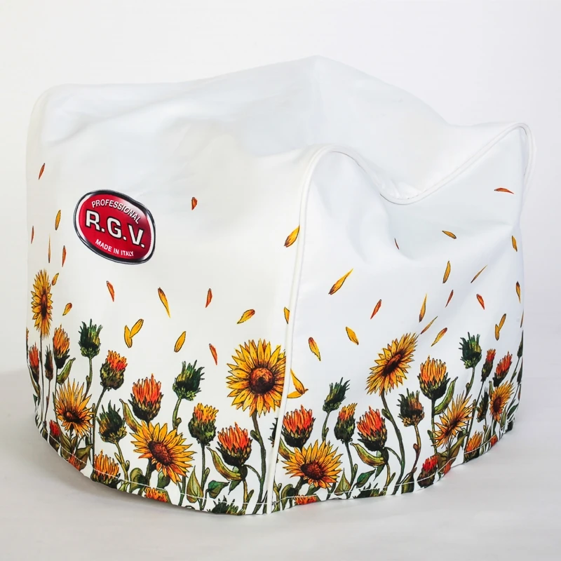 RGV PROMO Luxury 25 White Edition + Copertura motivo girasoli + Tagliere + Steak Knifes Bundle image 3