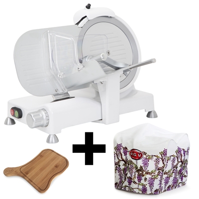 Luxury 25 White Edition + Copertura motivo glicine + Tagliere Bundle
